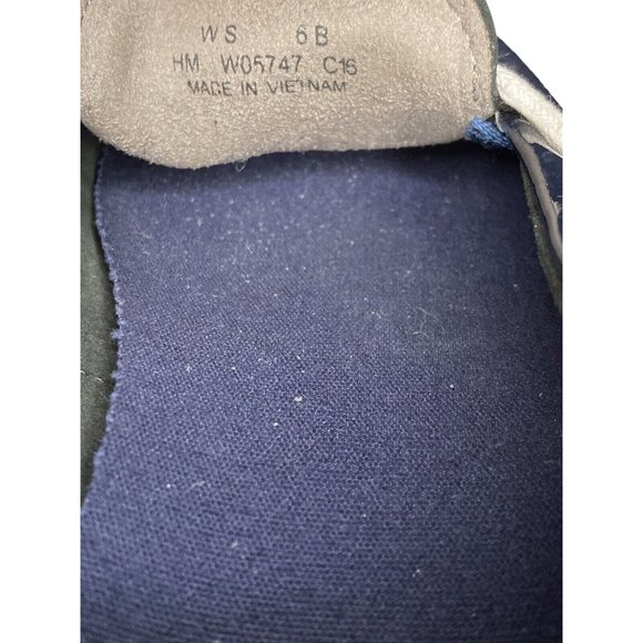 Cole Haan Womens Size 6B Navy Patent Leather Nantucket Camp Moc With White Trim - Picture 10 of 10